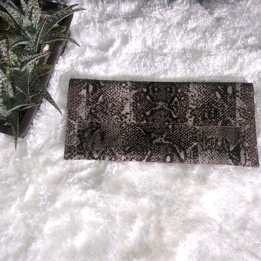 SnakeSkin Leather Handmade Clutch